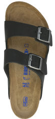 Birkenstock sandaler mjuk fotbädd vaxad läder herr svart- TOFFELSHOPPEN.SE