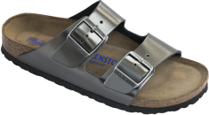 Birkenstock-sandaler-metallic-antracit-grå-mjuk-TOFFELSHOPPEN