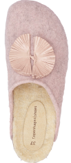 CopenhagenShoes-rosa-damtofflor i ull-med kilklack-toffelstoppen.se