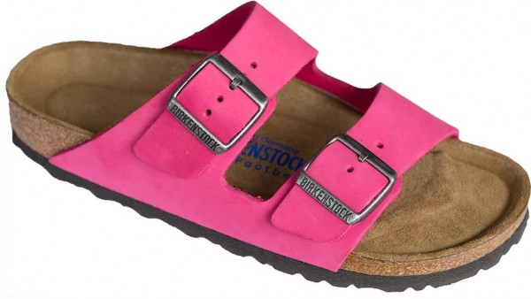 Birkenstock sandaler mjuk fotbädd pink rosa läder dam- TOFFELSHOPPEN.SE