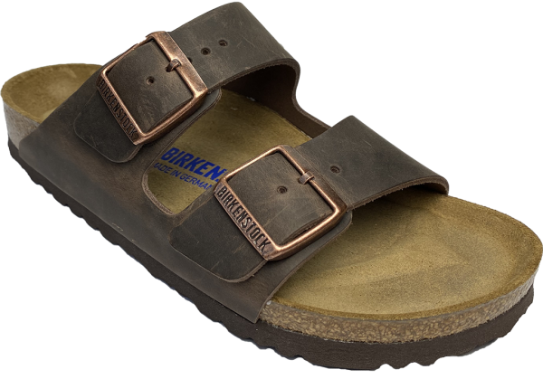 Birkenstock sandaler mjuk fotbädd vaxad läder dam habana brun- TOFFELSHOPPEN.SE
