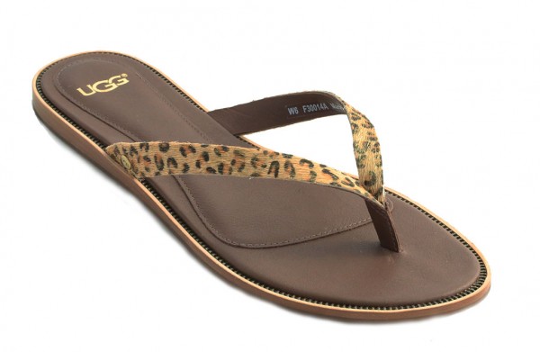 UGG-sandaler- flip flops-leopard skinn-TOFFELSHOPPEN